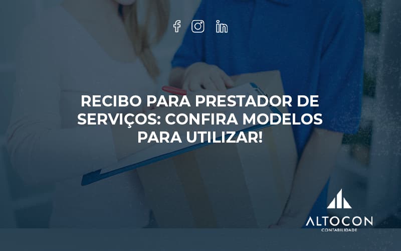 Recibo Para Prestador De Serviços Altocon - Contabilidade em Monte Alto - SP | Altocon Contabilidade