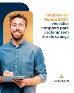 Altocon Imposto De Renda 2026 Checklist Completo Para Declarar Sem Dor De Cabeca - Contabilidade em Monte Alto - SP | Altocon Contabilidade